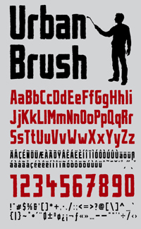 Illustration for Urban Brush font